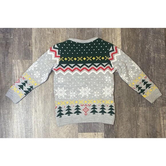 Pokémon Pikachu Ugly Christmas Sweater Kids 5-6 Years Old Holiday Snow Flake - Picture 3 of 10